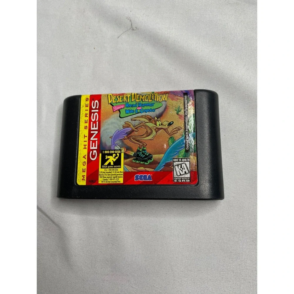 Sega Genesis Desert Demolition Road Runner Wile E Coyote Mega Hit Series Game